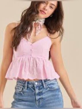 Altar’d State Embroidered Peplum Cami